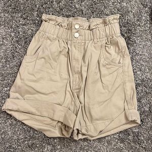 H and M paper bag high waist shorts
